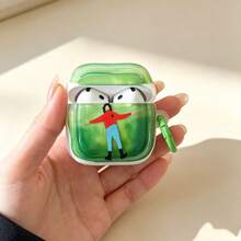 1pc Green Lawn Oil Painting Pro 3 Earphone Case Protective Cover For AirPods 4/3/2 - Multicolor - View 4