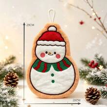 1pc Hanging Quick-Dry Fingertip Towel, Christmas Themed Pattern, Suitable For Bathroom Sink And Kitchen Countertop, Cute Design Soft Touch, Perfect For Wiping Hands Around Sink And Bathtub, Christmas Country Style Hanging Hand Towel - Multicolor - View 14