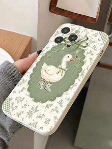 1件綠葉白鴨全包覆保護手機殼，適用於 Apple 17Pro Max/16Pro Max/15Plus/14Pro/13Pro Max/12Pro/11 - 彩色 - 查看 4