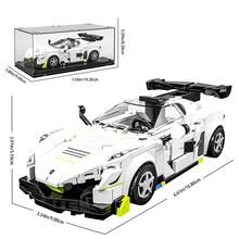 317+PCS World Famous Sports Car Racing Car 8-Grid Building Blocks 911 Assembly Model Cyberpunk Vintage Retro Car Sports Car Desktop Decoration Boys Educational Toy Gift High Quality + With Transparent Acrylic Dust-Proof Box /Speed Champions(1:64) Scale/ Christmas Holiday Gift - Multicolor - View 7