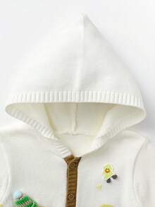 Balabala Kids Knit Cardigan Sweater Soft Long Sleeve Pullover Jacket Cute Fall Winter Baby Clothing - Yellow-green Hue - View 6