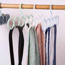 1pc Multifunctional Thickened & Widened Ring-Shaped Scarf Tie Storage Hook Hanger For Clothes, Hats, Belts, Waistbands, Stockings - View 4