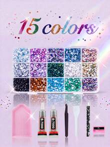 ZUI DREAM 18000-45000pcs 3mm Kits For Fashion & Crafts | Full Bedazzling Kit With Rhinestones, Diamond Art Pens & B7000 Glue | DIY Gems For Clothes - Multicolor - View 11