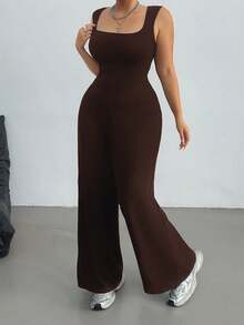 Women Jumpsuits - Whole Grain Coffee - View 4