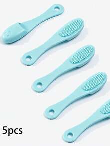 5pcsSilicone Nose Cleaning Brush Is Suitable For Blackhead And Pore Cleaning, Massage Tool, Daily Skin Care, School, Family, Travel, And Gift Giving - Multicolor - View 12