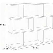 Librero Kenya - Estantes Abiertos, Mueble de Alta Resistencia para Sala u Oficina Parota - Marrón - Ver 3