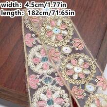 奢華鏤空水鑽刺繡緞帶，DIY新娘髮箍與蝴蝶結材料 - 多色 - 查看 13