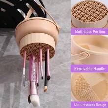 Makeup Brush Cleaning Palette, Foldable Portable Makeup Brush Cleaning Mat, Beauty Brush Cleaning And Drying Tool, Suitable For Makeup Brushes, Puffs And Sponges, Quick Makeup Tool Dry Cleaning Box, - Drying Basket - View 9