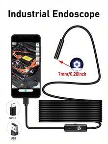 5M Android Endoscope Camera With 6 LED Lights,7mm Lens USB-Powered Soft Cable,For Smartphones/ Computer Lets, OTG Required - Adjustable Height For Home, HVAC, Plumbing, Automotive Inspection Heavy-Duty Industrial Endoscope Camera, Endoscope For Phone - E310 - View 10
