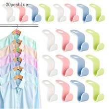 20/30PCS Plastic Clothes Hanger Connector Hooks - White - View 14