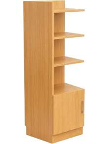 Mueble Esquinero de Melamina Anel- Estantería Organizadora con Estantes y Repisas, Diseño Moderno Minimalista para Sala, Oficina o Dormitorio - Bronce - Ver 5