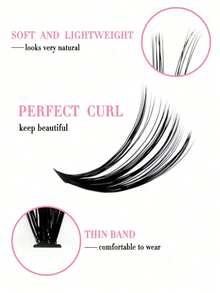 Miss Wink 80/140/200pcs 40D Soft Curly False Eyelashes, 8-16mm Mixed Length, 4/7/10 Rows, 0.07mm Diameter, Lightweight 3D Effect, Create Natural To Voluminous Makeup Look, Suitable For Daily Wear Or Special Occasions - D - View 3