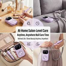 Multifunctional 2-In-1 USB Rechargeable Electric Nail File & Nail Lamp - Adjustable Speed, Portable Nail Polisher & Foot Care Tool, Includes Nail File, Suitable For Home Manicure Salon, Professional Manicure Pedicure Shaping Tool, Professional Nail Drill - Multicolor - View 8