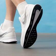 Nike 新款運動鞋 Run Swift 3 男士緩震輕便透氣健身跑步鞋 - 白色/灰色 - 查看 11