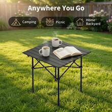 Picnic Folding Table And Chairs - Black Square Table - View 4