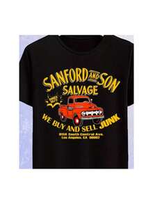 Comfort Cotton Short Sleeve T- Shirt Sanford And Son Salvage Retro TV - Black - View 1