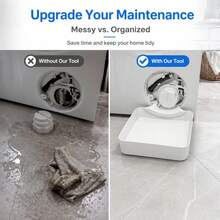 3-Piece Washing Machine Cleaning Accessories Set, Includes (Washing Machine Drain Tray With Guide Plate And Lid Opening Tool), Efficiently Prevents Washing Machine Floor Overflow - Washing Machine Parts - View 4