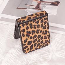 CHOKBODY Vintage Fashion Leopard Print Faux Leather Foldable Phone Case With Hinge Protection, Compatible With Samsung Galaxy Z Flip 8/7/7FE/6/5/4 5G Foldable Phone - Brown - View 13