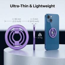 1 buah Dudukan Ponsel Meja Magnetik Lipat, Sangat Tipis, Daya Magnet Kuat, Dapat Berputar 360°, Dudukan Ponsel Cincin, Bahan Paduan Logam, Portabel Universal, Desain Dekorasi Meja, Kompatibel dengan Ponsel Android, Hadiah Ulang Tahun, Hadiah untuk Keluarga dan Teman - MultiWarna - View 6