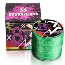 SOUGAYILANG 8-Strand Braided Fishing Line Green 100m/300m/500m Multi-Color Abrasion-Resistant Multi-Strand Fishing Line Suitable For Saltwater And Freshwater Outdoor Fishing Accessories - Green - View 24