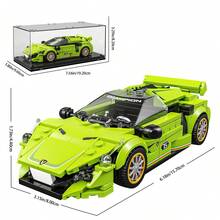 317+PCS World Famous Sports Car Racing Car 8-Grid Building Blocks 911 Assembly Model Cyberpunk Vintage Retro Car Sports Car Desktop Decoration Boys Educational Toy Gift High Quality + With Transparent Acrylic Dust-Proof Box /Speed Champions(1:64) Scale/ Christmas Holiday Gift - Multicolor - View 9
