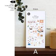 1pc Coffee Cake Dessert Sticker For Children's Scrapbook Photo Album Decoration - Multicolor - View 2