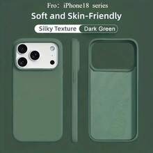 New 18 Luxury Shockproof Soft Beige Friendly Phone Case, Compatible With IPhone 18 17 16 15 Pro 14 Plus 13 12 11 17 Pro Max Resistant Design, Skin-Friendly Material, Anti-Fall Smooth Protective Cover - Green - View 12