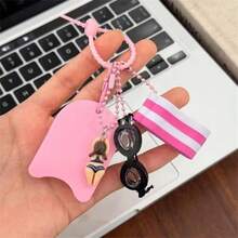 1pc Cute Swimming Theme Keychain, Mini Swimmer Figure Goggles Foam Kickboard Bag Charm, Creative Backpack Pendant Key Ring For Swimming Lovers Gift - Multicolor - View 6