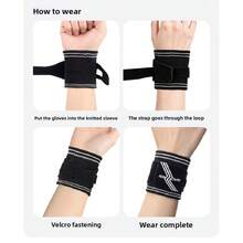 1pc Double Layer Compression Support Badminton Wristband, Breathable Sweat-Absorbing Tennis Wrist Compression Strap, Adjustable Fixed Protective Sleeve - Multicolor - View 10