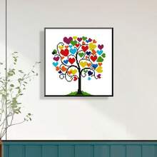 Adult Printed Cross Stitch Kit Full Series Heart Tree Cross Stitch Embroidery Set Beginner DIY 11CT Medium Grid 3-Strand Thread Sewing Starter Kit 12*12 Inches - Multiple Styles - View 4