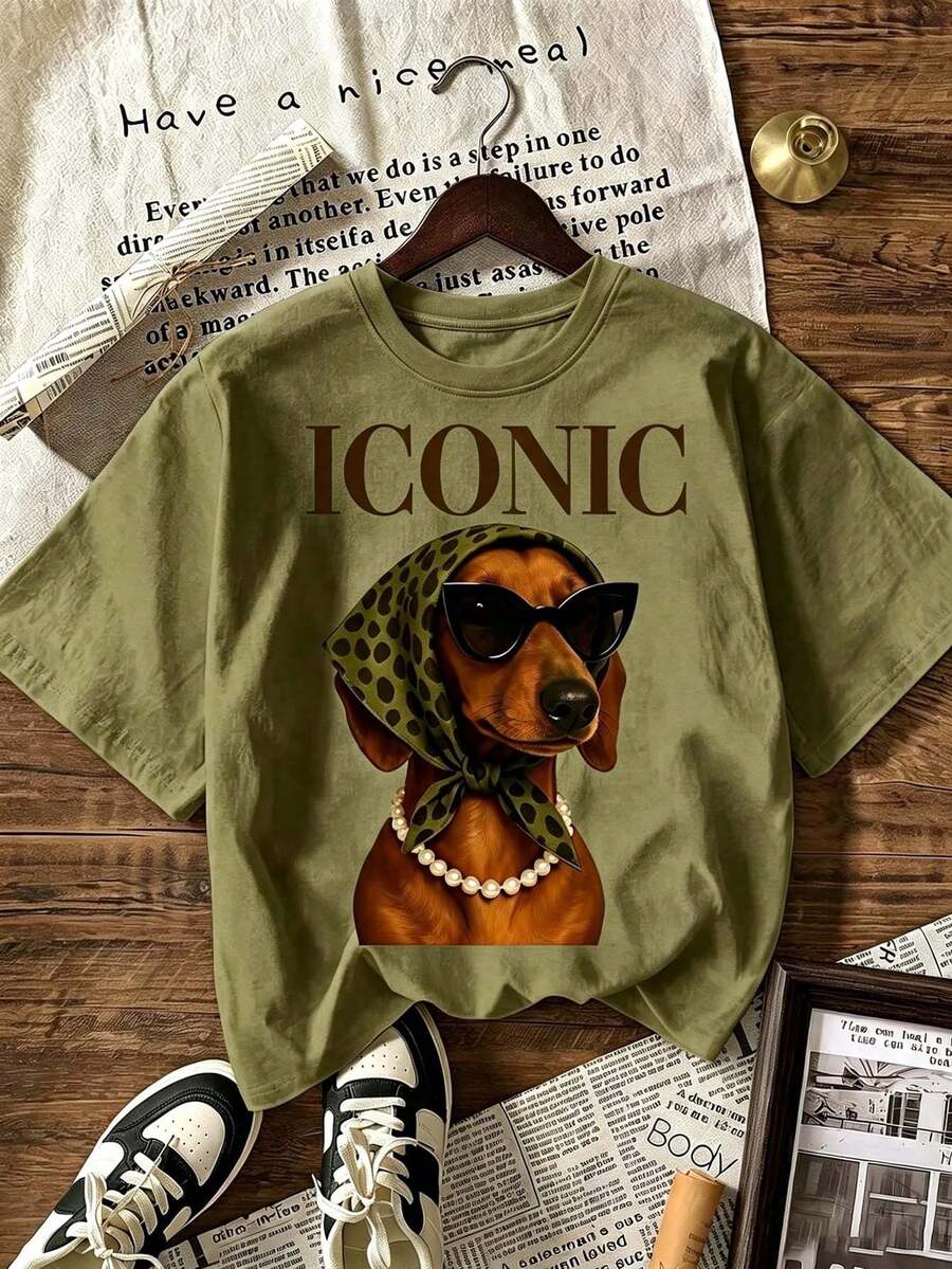 Women T-Shirts - Olive Green - View 1