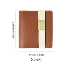 Mini PU Leather Dopamine Colorful Contrast Elastic Band Portable Small Card Card Album Pocket Photo Album Photo Book Fresh Cute Card Holder 3-Inch 1-Slot Loose Leaf Idol Card Business Card Storage Album Couple Photo Album Birthday Gift For Friends With Front And Back Covers - 25 Inner Pages - View 7