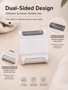 Double-Sided Manual Fabric Lint Remover And Pet Hair Remover, Portable And Easy To Use, Suitable For Sofas And Sweaters, Reusable, Designed To Care For Your Clothes - Multicolor - View 2
