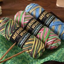 4pcs 400g Merino Knitted Yarn, Sectional Dyed, Medium Weight, Knitting Yarn For Handmade Sweaters, Cardigans, Hats, Shawls - 4-piece Pack - View 9