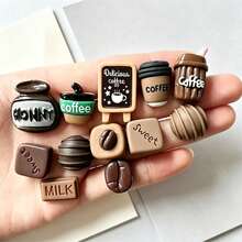 2/4/6/10/12pcs Mini Coffee Creative Fridge Magnets Message Board, Personalized Fridge Magnets, Suitable For Kitchen, Office Whiteboard, Storage Cabinet, Cupboard And Dishwasher, Home Decor, Mother's Day Gift - Multicolor - View 2