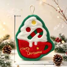 1pc Hanging Quick-Dry Fingertip Towel, Christmas Themed Pattern, Suitable For Bathroom Sink And Kitchen Countertop, Cute Design Soft Touch, Perfect For Wiping Hands Around Sink And Bathtub, Christmas Country Style Hanging Hand Towel - Multicolor - View 12