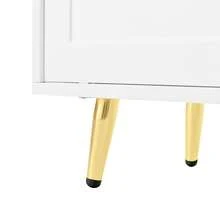 Shoe Bench, Shoe Rack With Bench, Bench With Seat Cushion, Shoe Cabinet With Storage Space, Wardrobe Bench, White, Dimensions: W121 X D35 X H49 Cm, 121 X 35 X 49 Cm - A - View 5