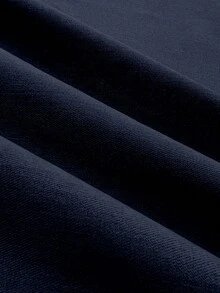 Jessfine Solid Color Collar Linen Blend Navy Blue Casual Jacket, Lightweight And Versatile For Spring/Summer - Navy Blue - View 5