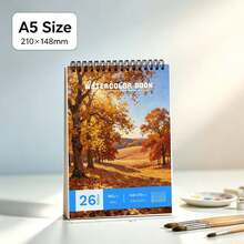 Spiral‑Bound A5 Art Sketchbook, Professional Drawing & Painting Pad, Portable Back To School Essential, Nice Gift For Teens & Beginners,1pc - Multicolor - View 13