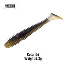 KINGDOM 20pcs T-Tail Soft Fishing Lure, 35mm/45mm/55mm/65mm PVC Soft Bait Sinking Swimbait, Flexible Tail Artificial Bait For Bass Trout Pike Perch Fishing Tackle Freshwater & Saltwater - Multicolor - View 18