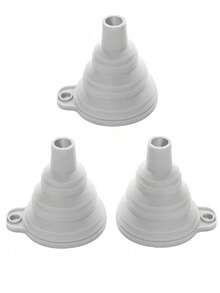 1/3pcs Silicone Folding Funnel, Portable Mini Oil Funnel Kitchen Cooking Tool, Silicone Funnel Mini Expandable Folding Funnel, Multi-Color Liquid Separation Small Funnel, Portable Folding Oil Drip Funnel, Back To School, Halloween - Grey - View 17