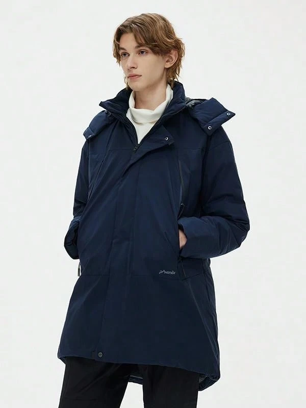 Phenix Urban Men's Outdoor Sports Casual Down Jacket, Thickened Warm Top - Navy Blue - View 1