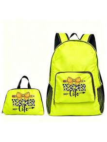 Ransel Lipat Motif Guru yang Menyenangkan, Tas Penyimpanan Genggam Ringan, Ransel Perjalanan Portabel, Saku Resleting Depan Praktis dengan Desain Saku Jala Ganda di Samping, Kompartemen Utama Kapasitas Besar untuk Mudah Dilipat dan Dimasukkan ke dalam Tas Pribadi, Cocok untuk Perjalanan dan Perjalanan Jarak Pendek Ringan, Ideal untuk Guru dan Komuter Harian yang Mencari Perjalanan Ringan, Barang Penyimpanan Praktis untuk Semua Musim, Hadiah Penuh Perhatian yang Sempurna untuk Apresiasi Hari Guru dan Perlengkapan Perjalanan Kembali ke Sekolah - MultiWarna - View 12
