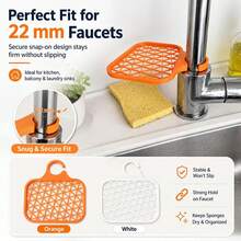 Plastic Multi-Function Sink Drain Rack, Suitable For 28mm Diameter Faucets. Can Hold Sponges, Dish Brushes And Dishcloths. Easy To Clean, A Practical Kitchen Accessory. - Model D - View 6