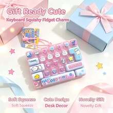 Mood Station 26 Keyboard Stress Relief Mechanical Keyboard Keycap Keychain Toy Bag Pendant Gift - Multicolor - View 4