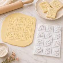 12pcs Flower Shaped Plastic Clay Stamp - Multi-Functional DIY Pottery Embossing Tool, Suitable For Clay, Wax, Resin, Handmade Crafts Embossed Jewelry | Suitable For Crafters, Hobbyists And DIY Enthusiasts - White - View 4