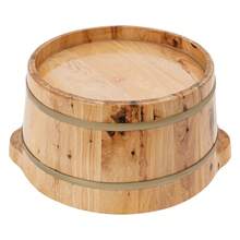 YUNRUX Wooden Foot Soak Basin, Foot Bath Bucket, Round Foot Bath Tub - 棕色 - 查看 6