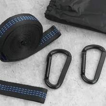 Perlengkapan Gantung Hammock 2 Bagian, Termasuk Dudukan Hammock dan Tali Pengikat - Menggabungkan Keamanan dan Kenyamanan, Kapasitas Beban 400kg, Cocok untuk Berkemah di Luar Ruangan dan Penggunaan Gantung. - Hitam - View 9