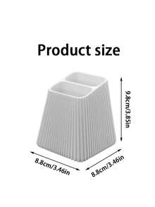 1pc Vertical Stripe Dual-Compartment Remote Control Storage Box, Remote Control Holder, Living Room/Bedroom/Coffee Table/Study Storage Box, Decorative Storage Rack, Home Essential, Living Room/Bedroom Decorative Storage Must-Have, Best Choice For Housewarming Gift - Multicolor - View 12