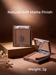 GUOXIAONIU Matte Taupe Monochromatic Eyeshadow Powder, Multi-Use Nose Contour And Soft Eyeliner, Waterproof, Sweat-Resistant, Long-Lasting, Easy To Blend, Suitable For All Skin Tones - #Taupe - View 9